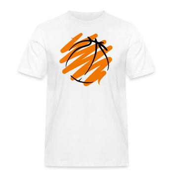 Basketball 60 - Männer Workwear T-Shirt - Weiß - Vorne - AI Model Male 185 dark (185cm)