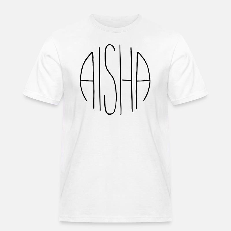 Aisha - Männer Workwear T-Shirt - Weiß