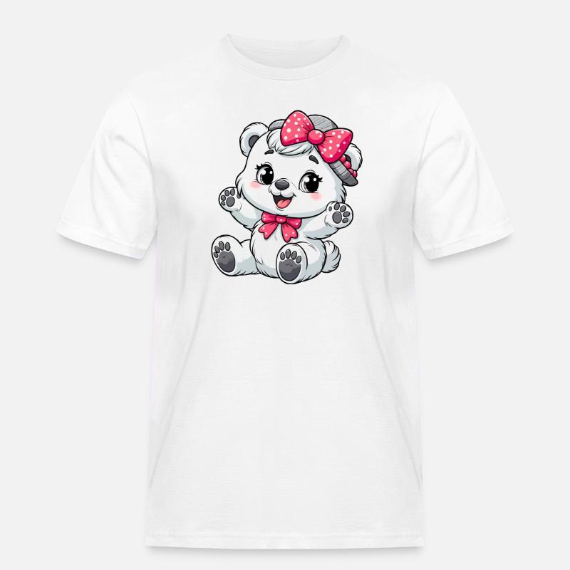 Kleinkind Eisbär Mädchen - Männer Workwear T-Shirt - Weiß