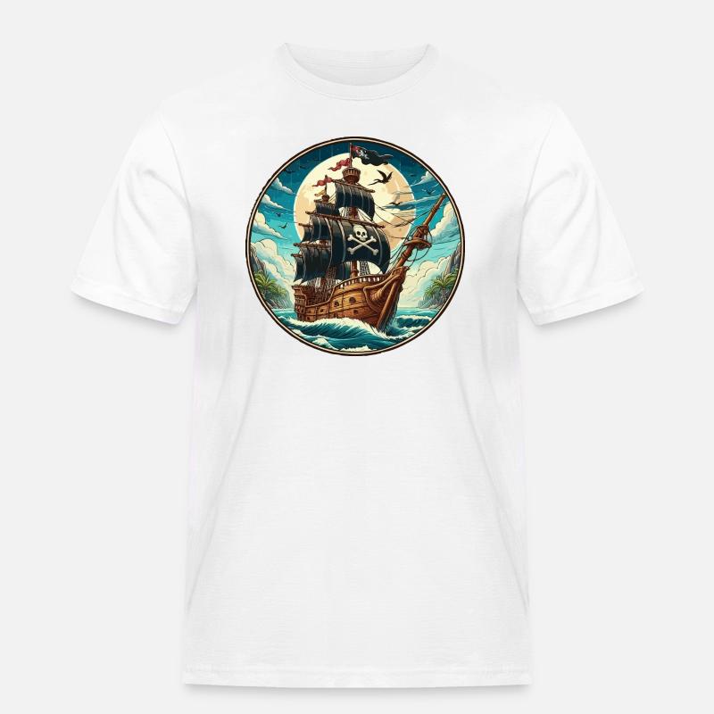 Pirate ship large - Men's Workwear T-Shirt - white