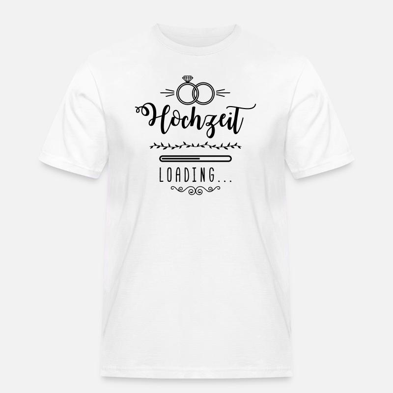 hochzeit loading ring wedding - Männer Workwear T-Shirt - Weiß