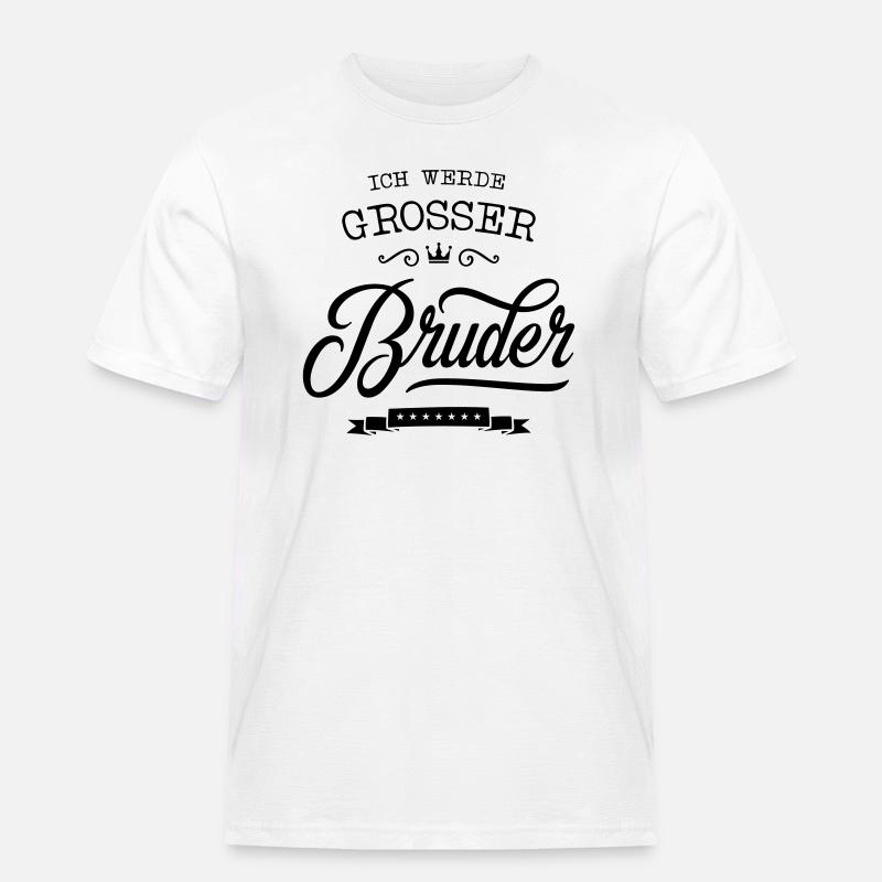 ich werde grosser bruder - Männer Workwear T-Shirt - Weiß