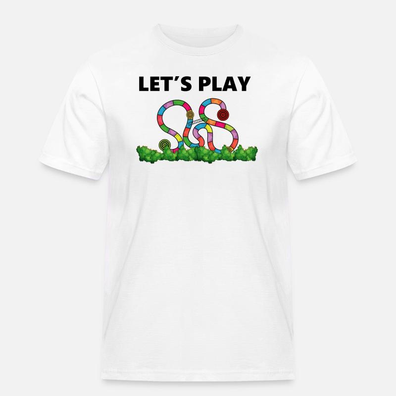 boardgame chess backgammon game night - Männer Workwear T-Shirt - Weiß