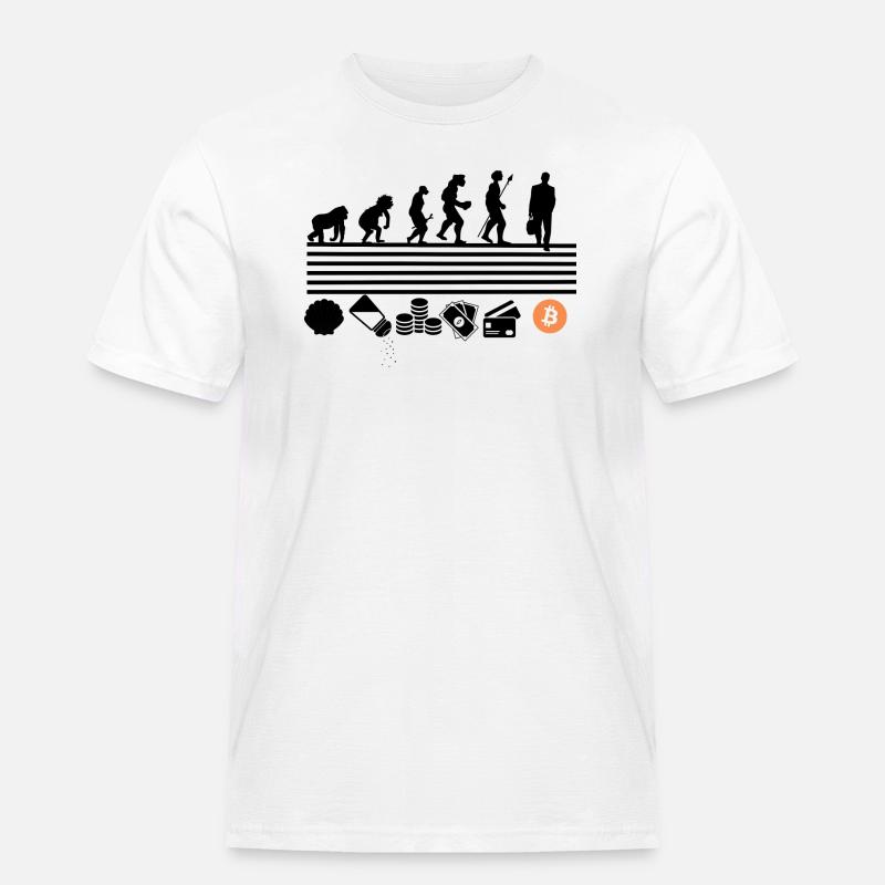Bitcoin Evolution - Men's Workwear T-Shirt - white