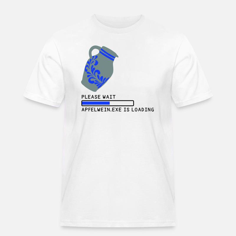 PLEASE WAIT Apfelwein is Loading... - Männer Workwear T-Shirt - Weiß