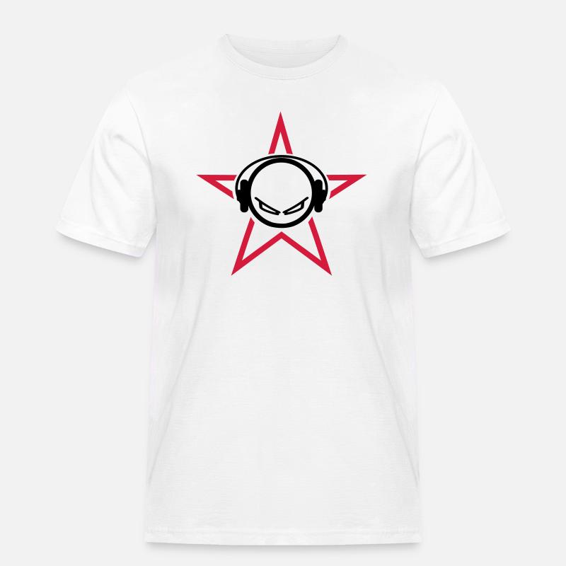 DJ - Männer Workwear T-Shirt - Weiß