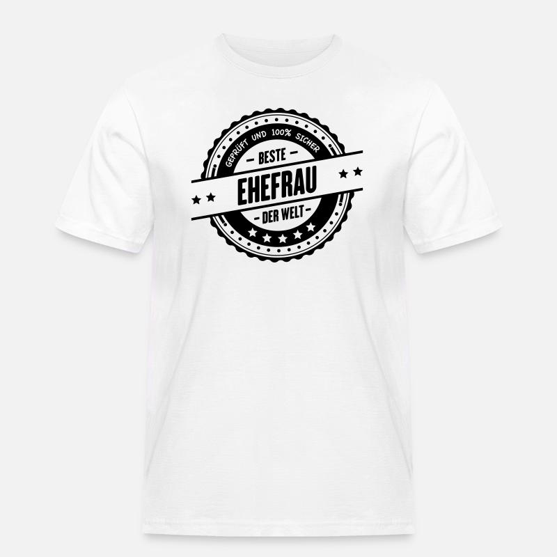 Beste Ehefrau - Männer Workwear T-Shirt - Weiß