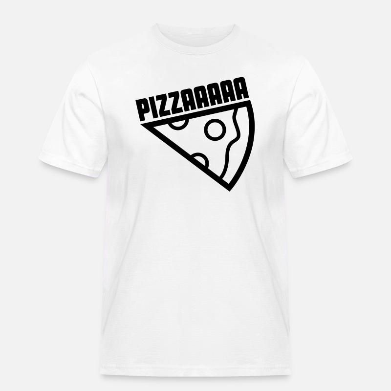 pizzaaaa - Männer Workwear T-Shirt - Weiß
