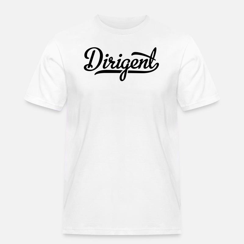 Dirigent - Männer Workwear T-Shirt - Weiß