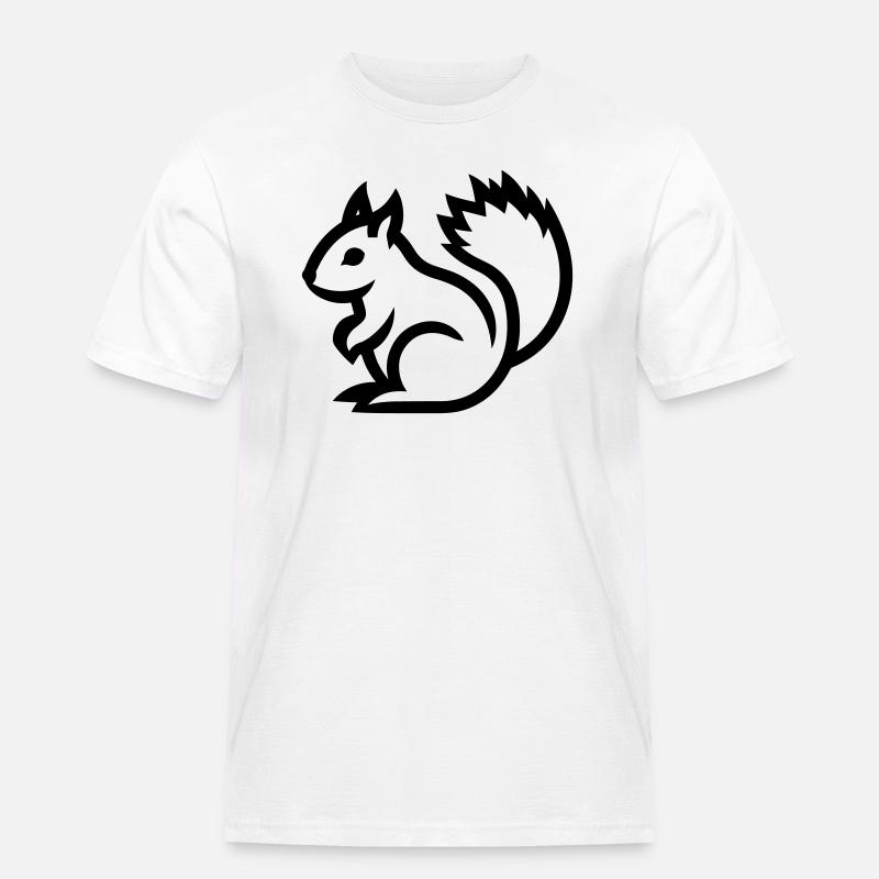 Eichhörnchen - Männer Workwear T-Shirt - Weiß