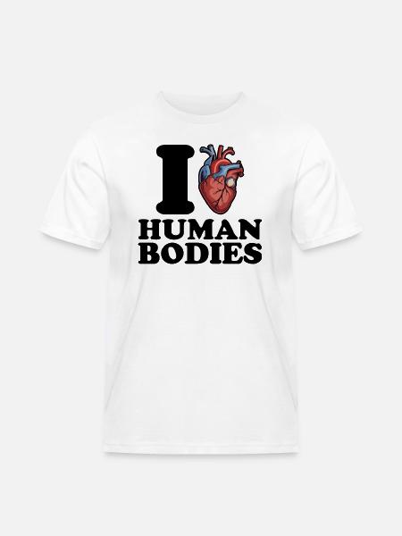 Ich liebe menschliche Körper - Männer Workwear T-Shirt - Weiß