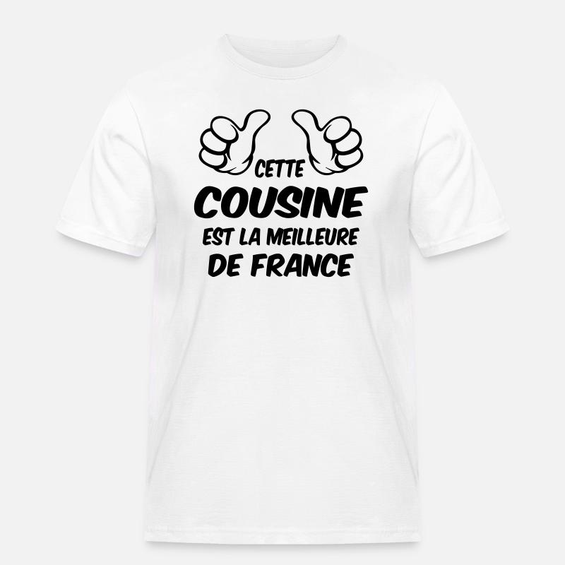 BESTER COUSIN - Männer Workwear T-Shirt - Weiß