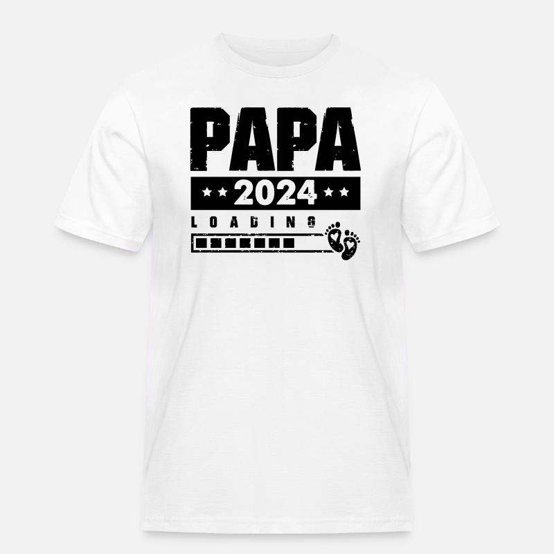 papa 2024 loading - Männer Workwear T-Shirt - Weiß