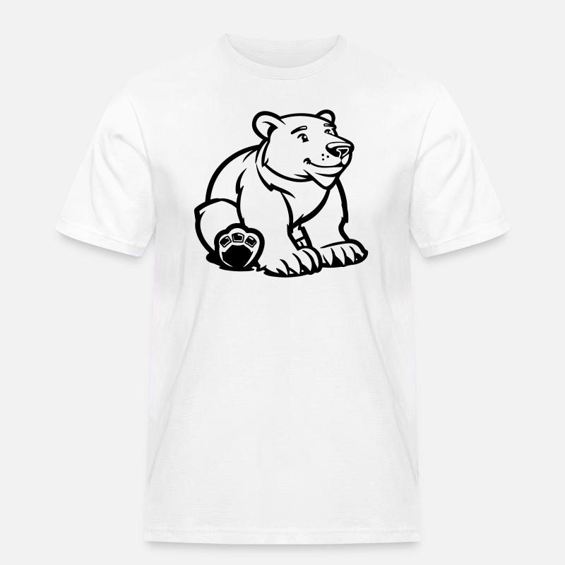 eisbär comic bär - Männer Workwear T-Shirt - Weiß