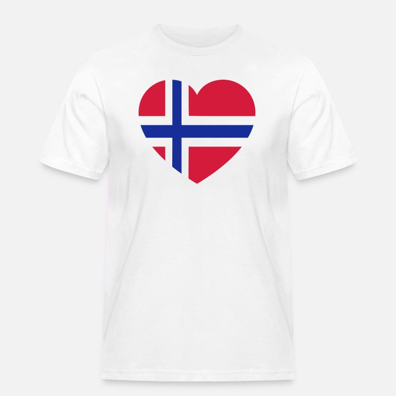 norway - Männer Workwear T-Shirt - Weiß