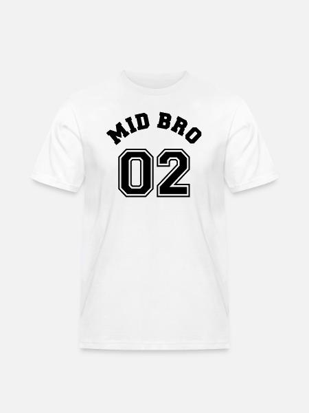 Mid Bro 02 - Middle Brother - Men's Workwear T-Shirt - white