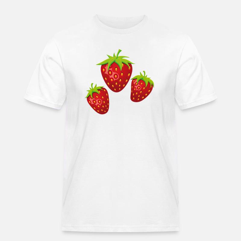 3fraises - Männer Workwear T-Shirt - Weiß