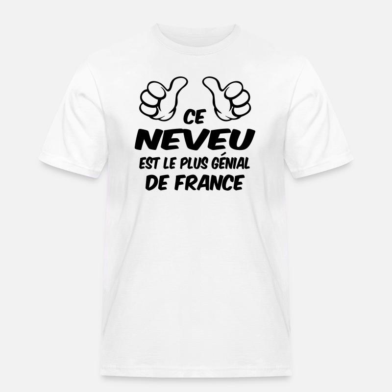 BESTER NEFFE - Männer Workwear T-Shirt - Weiß