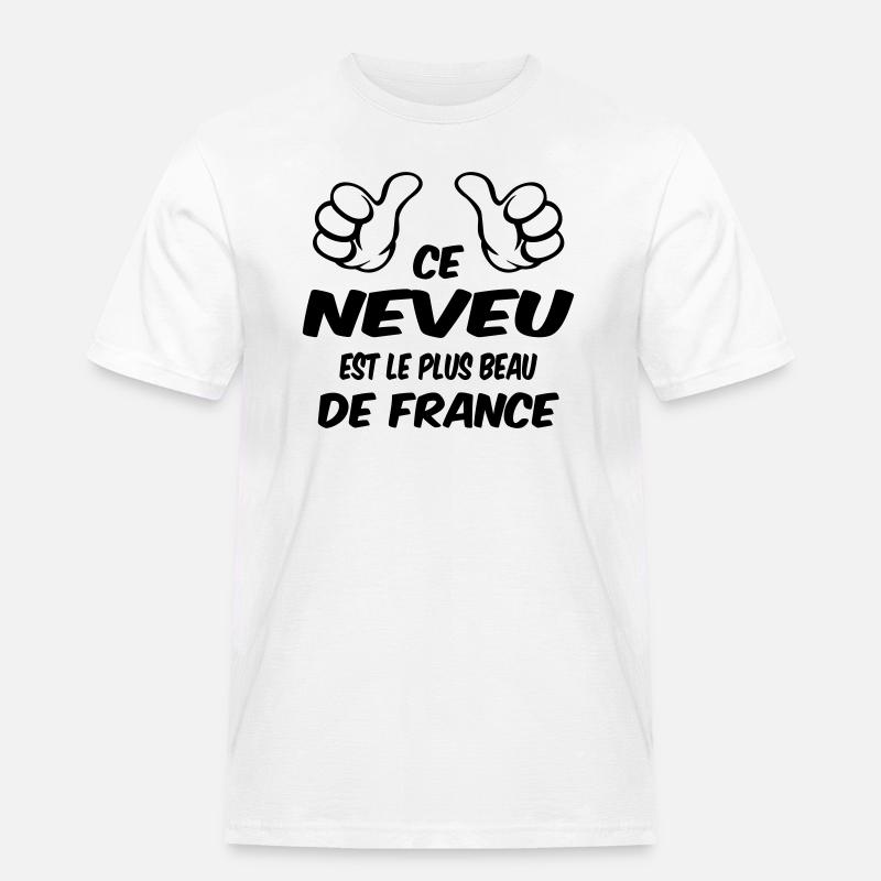 BESTER NEFFE - Männer Workwear T-Shirt - Weiß
