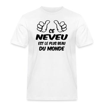 MEILLEUR NEVEU - T-shirt Workwear homme - blanc - Devant - AI Model Male 185 dark (185cm)
