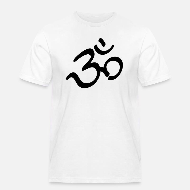 Devanagari Om - Männer Workwear T-Shirt - Weiß