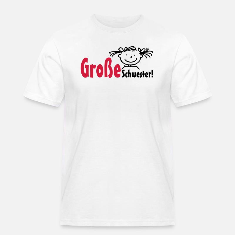 Große Schwester - Männer Workwear T-Shirt - Weiß
