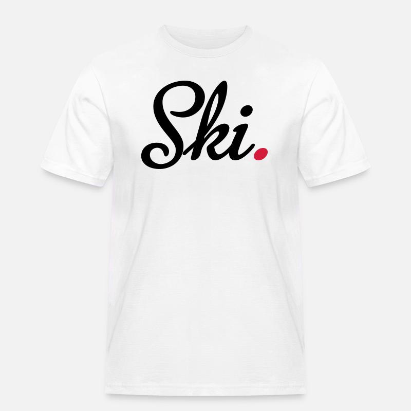 ski - Männer Workwear T-Shirt - Weiß