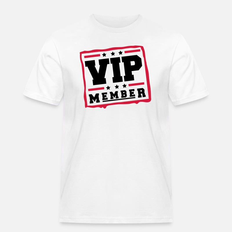 vip_member_bv2 - Männer Workwear T-Shirt - Weiß