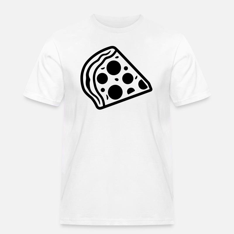 Pizza - Männer Workwear T-Shirt - Weiß