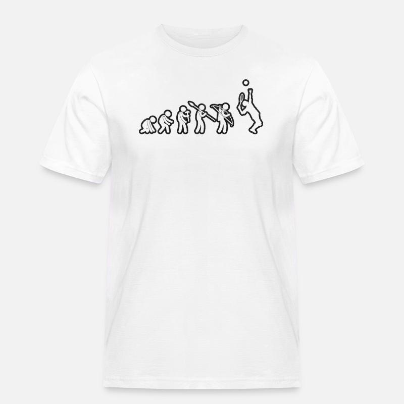 Evolution Tennis White Grunge - Männer Workwear T-Shirt - Weiß