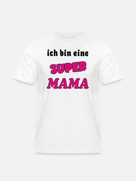 Ich bin eine Super MAMA - Men's Workwear T-Shirt - white