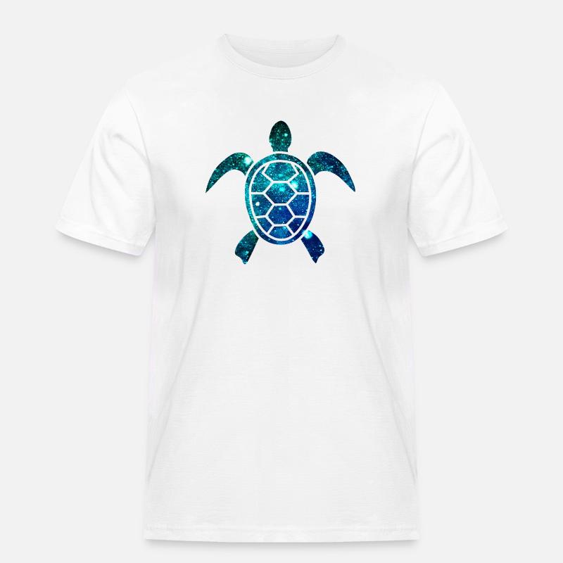 Kosmische Schildkröte - Männer Workwear T-Shirt - Weiß