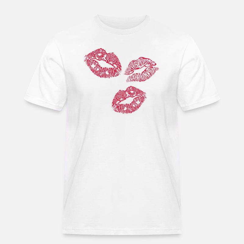 lips - Men's Workwear T-Shirt - white