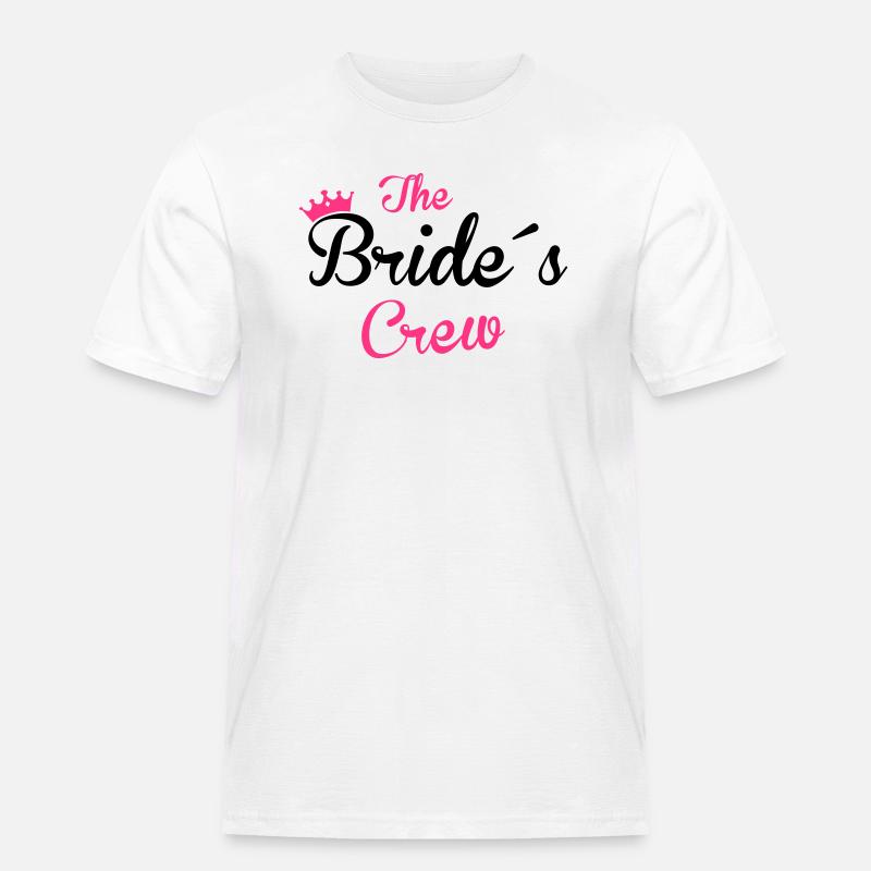 the bride´s crew - Männer Workwear T-Shirt - Weiß