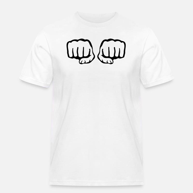 fauste_qa1 - Männer Workwear T-Shirt - Weiß