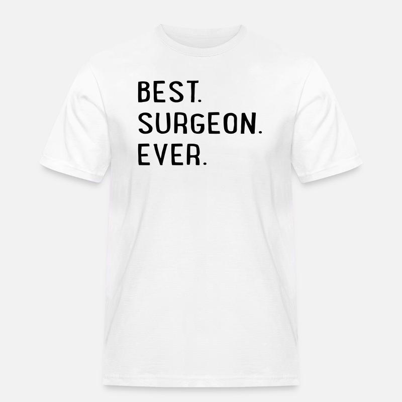 Bester Chirurg - Männer Workwear T-Shirt - Weiß