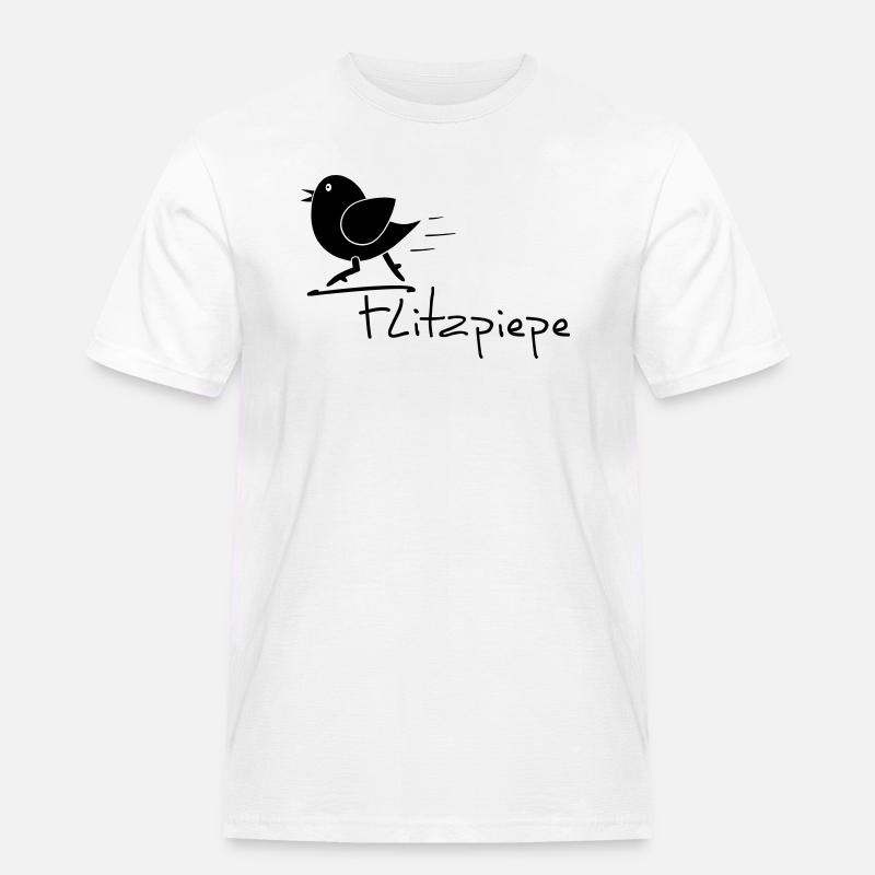 Flitzpiepe - Männer Workwear T-Shirt - Weiß