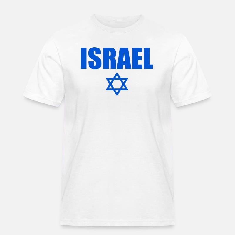 Israele - Maglietta da lavoro per uomo - bianco