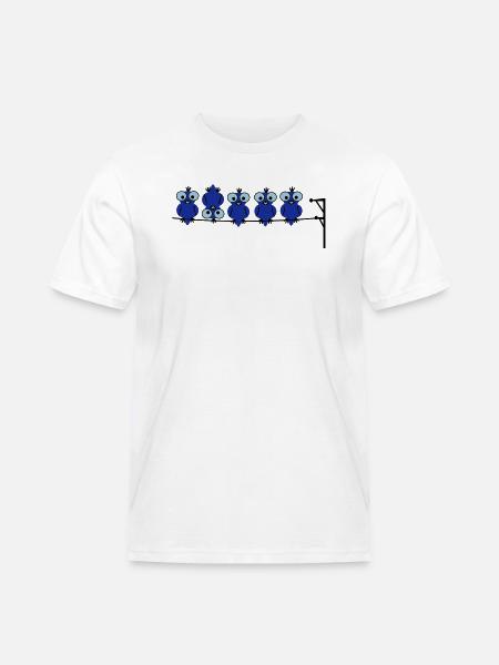 Vogel Kopf - Männer Workwear T-Shirt - Weiß