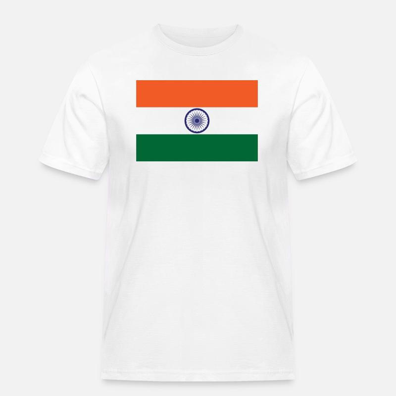 Indien - Männer Workwear T-Shirt - Weiß