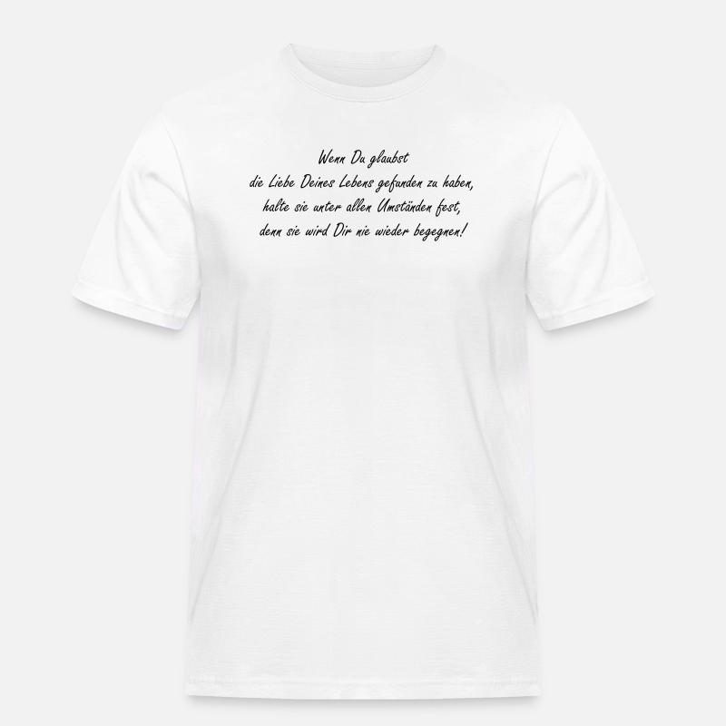 Liebe - Männer Workwear T-Shirt - Weiß