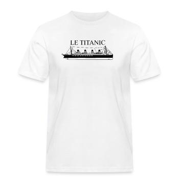 bateau le Titanic - T-shirt Workwear homme - blanc - Devant - AI Model Male 185 dark (185cm)