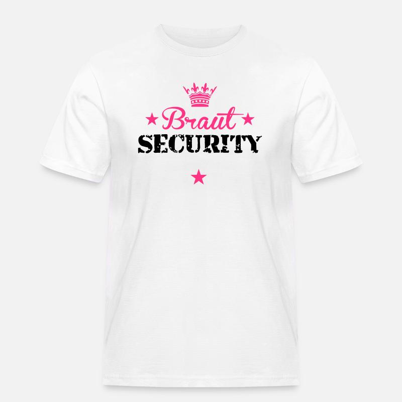 braut_security_5_2f_ - Männer Workwear T-Shirt - Weiß