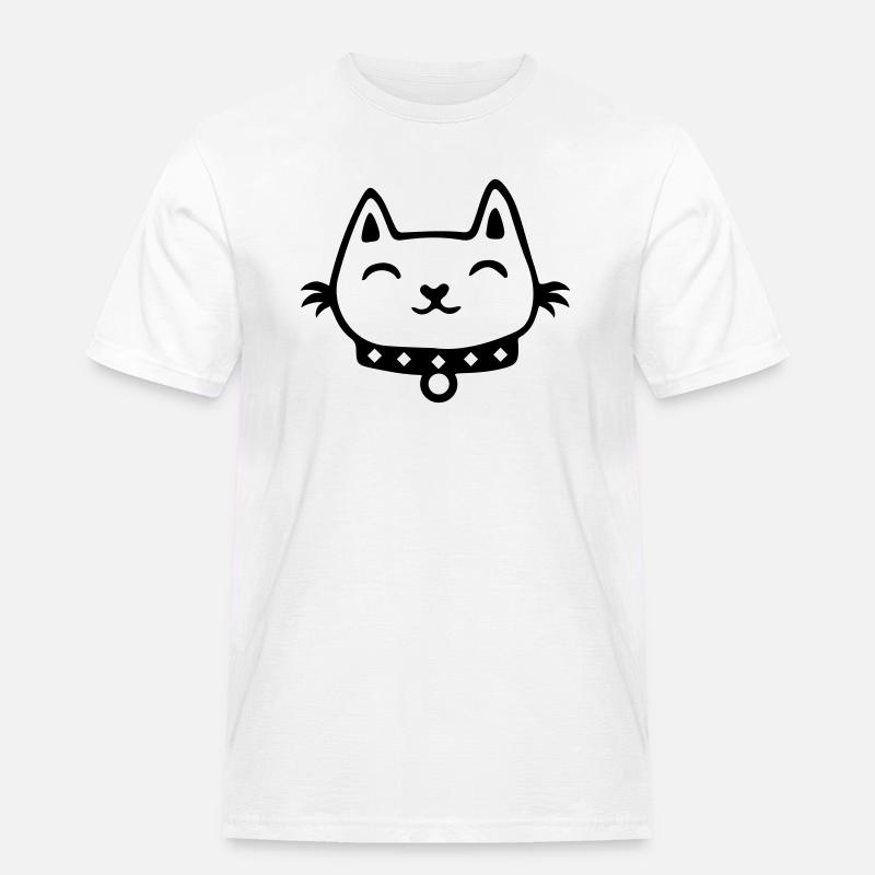 cat comic - Männer Workwear T-Shirt - Weiß
