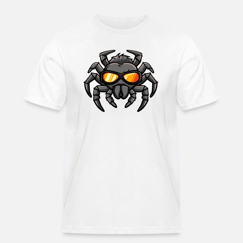 Tarantula Comic Cool - Männer Workwear T-Shirt - Weiß