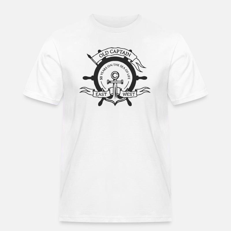 Fünfzig - Männer Workwear T-Shirt - Weiß