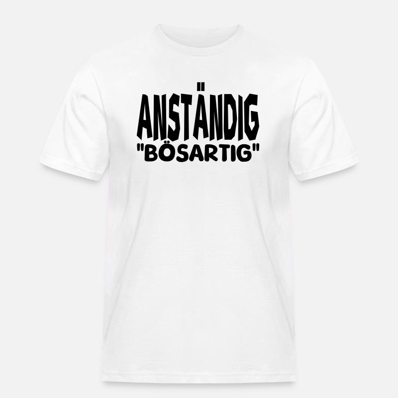 anders anständig - Männer Workwear T-Shirt - Weiß