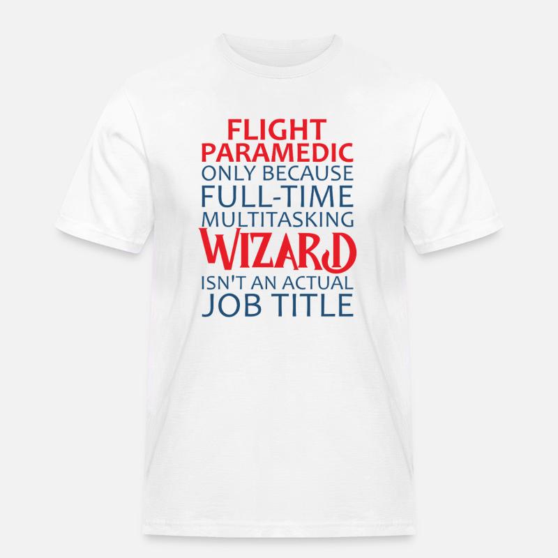 Flight Paramedic Wizard Luftrettung - Männer Workwear T-Shirt - Weiß