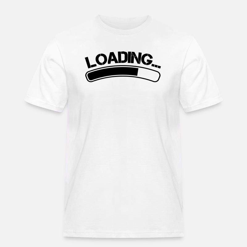Loading - Männer Workwear T-Shirt - Weiß