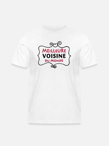 Meilleure VOISINE du monde (2c) - Men's Workwear T-Shirt - white